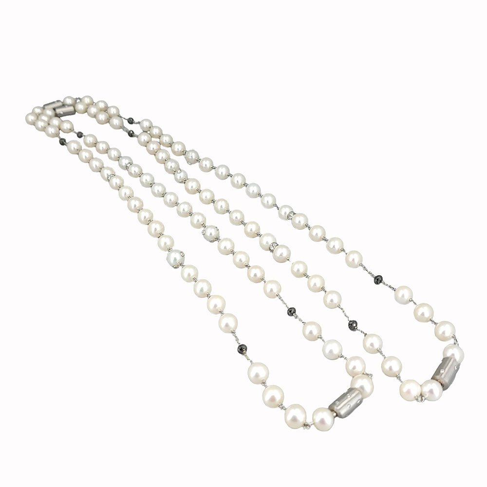 Freshwater Pearl Diamond Necklace – Elegant Fine Jewelry – Moli