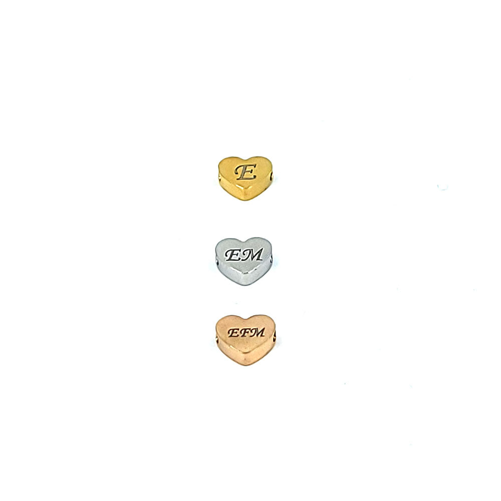 Mini Engraved Heart Charm – Personalized Love