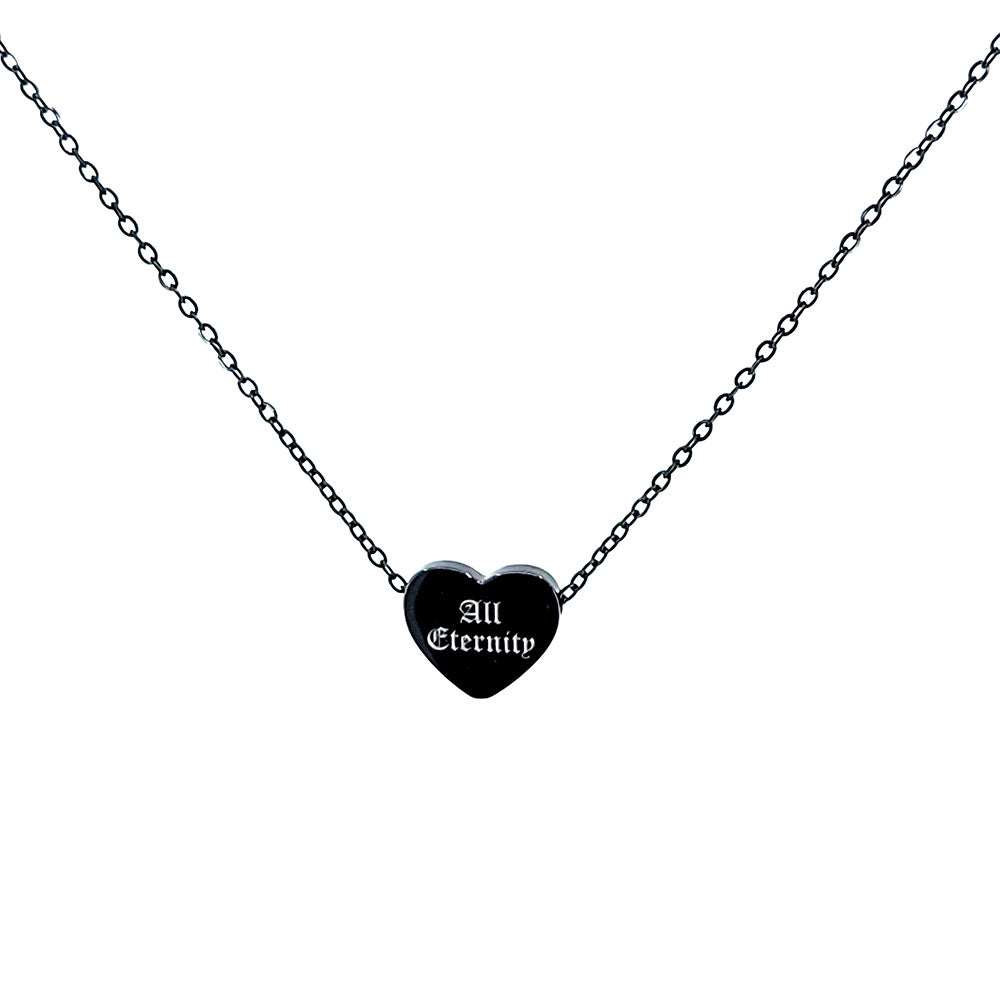 "All Eternity" Engraved Heart Pendant – Symbol of Endless Love