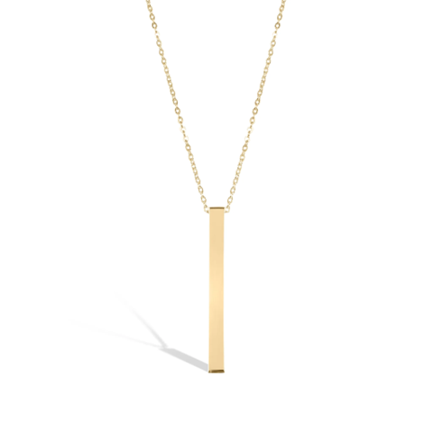 Makua Engraved Vertical Bar Pendant – Hawaiian Legacy