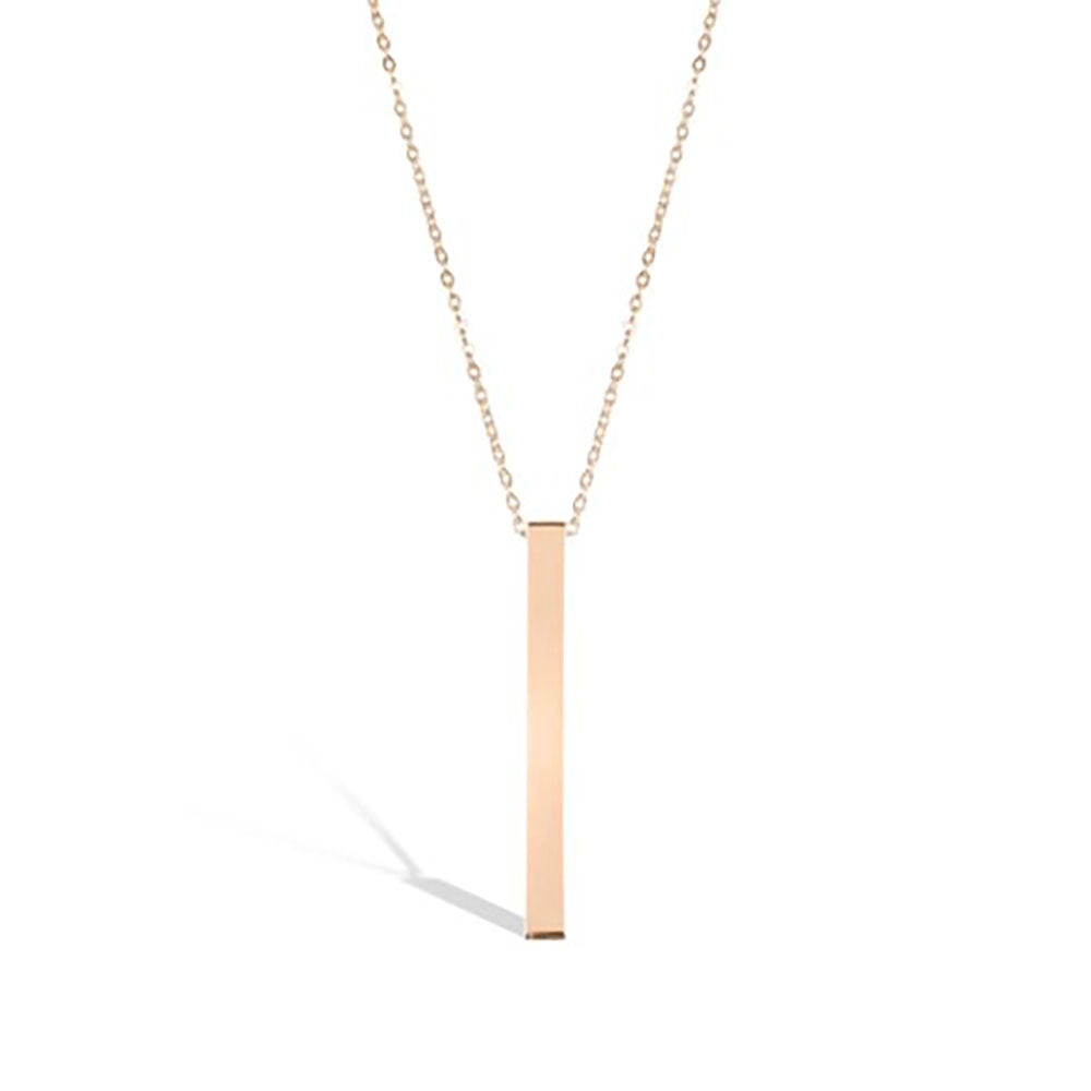 Honu Engraved Vertical Bar Pendant – Symbol of Strength and Protection