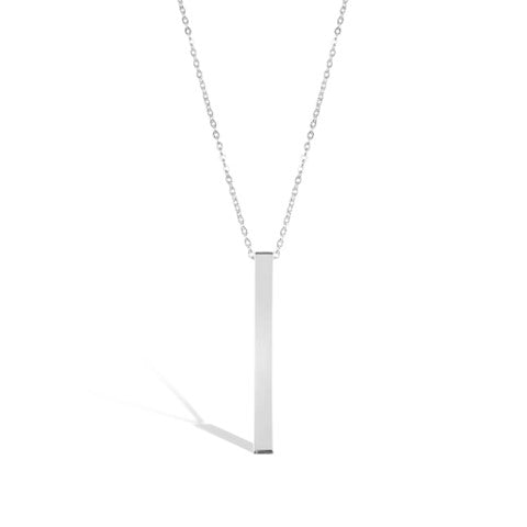 Maile Leaf Engraved Vertical Bar Pendant – Timeless Island Style