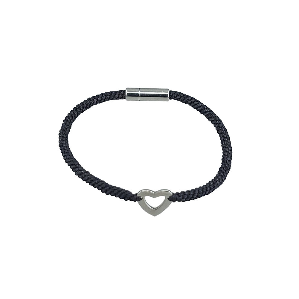 Mini Open Heart Cord Bracelet