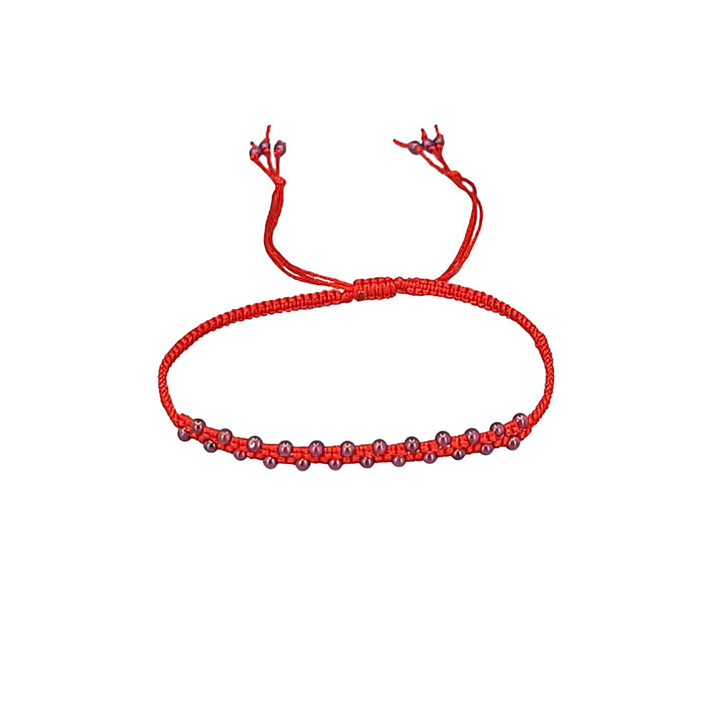 Garnet Adjustable Cord Bracelet